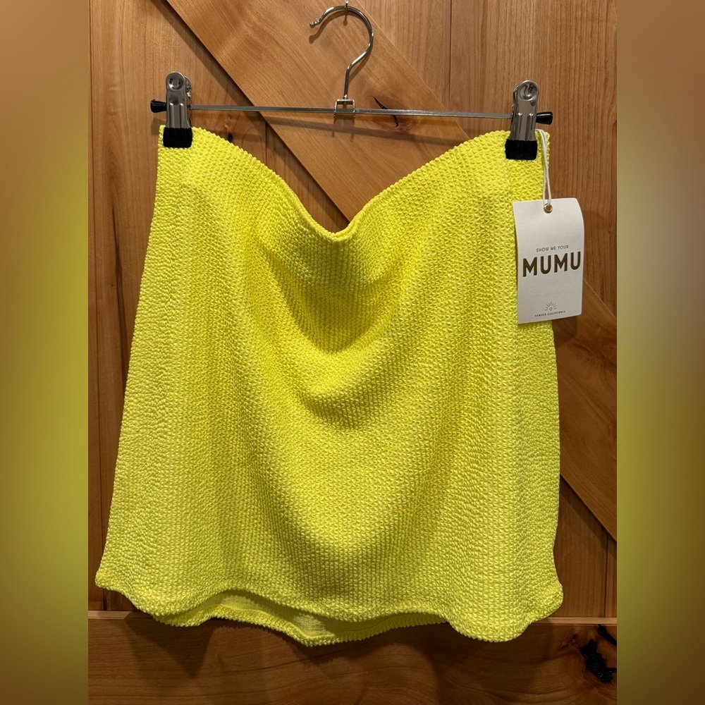 Show Me Your Mumu Neon Yellow Mini Skirt